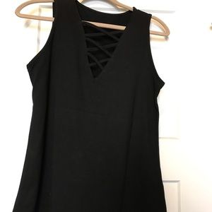 Black criss cross tank